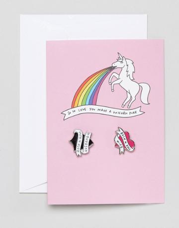 Veronica Dearly Unicorn Wedding Card - Multi