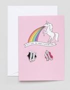 Veronica Dearly Unicorn Wedding Card - Multi