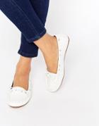 Asos Master Flat Shoes - White Tumbled
