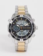 Steve Madden Mens Digital Mix Metal Watch - Multi