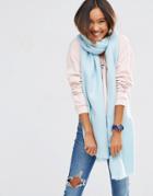 Asos Supersoft Long Woven Scarf - Blue