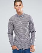 Tommy Hilfiger Shirt With Small Check In Slim Fit - Red