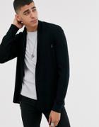 Allsaints Knitted Cardigan In Black