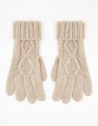 Boardmans Cable Knitted Gloves In Oatmeal-neutral