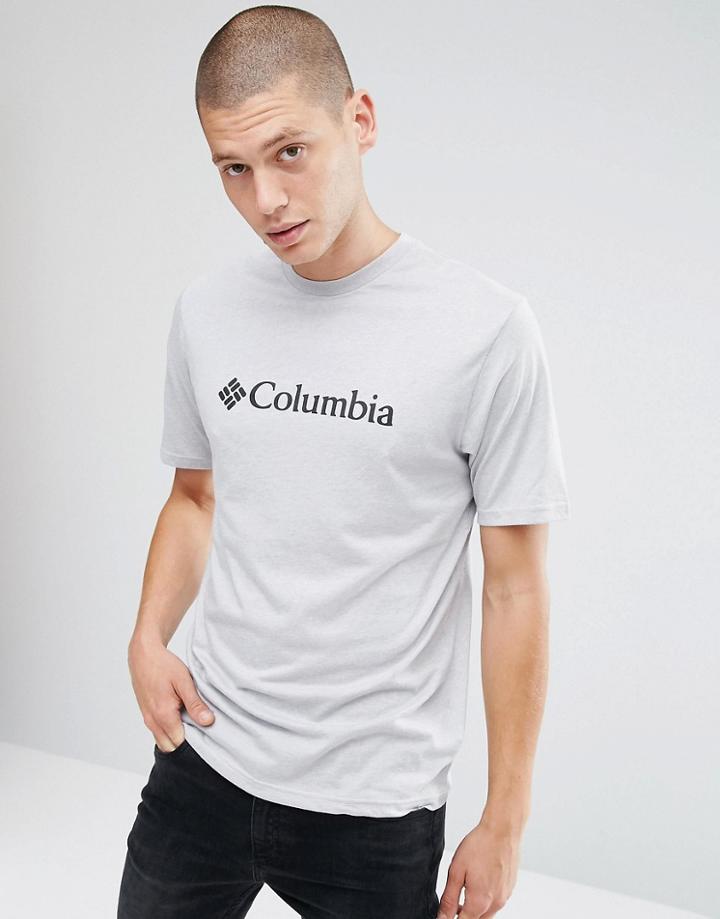 Columbia Csc Basic Logo T-shirt In Gray Marl - Gray