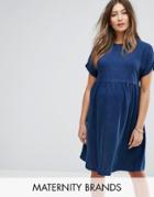 New Look Maternity Tencel Smock Dress - Blue