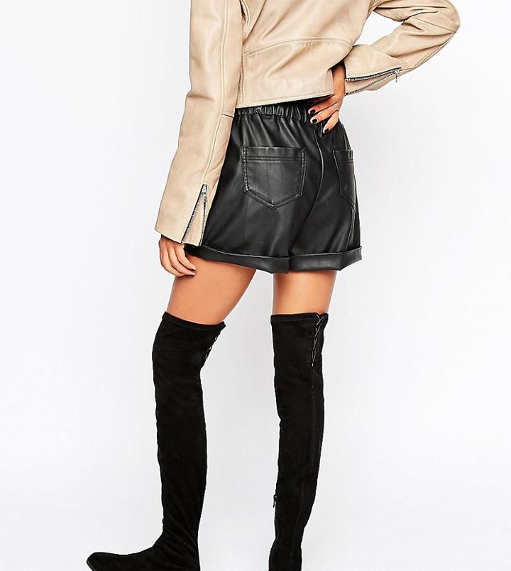 Asos Keepers Flat Over The Knee Boots - Black