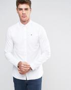 Hilfiger Denim Oxford Shirt Buttondown Regular Fit In White - White