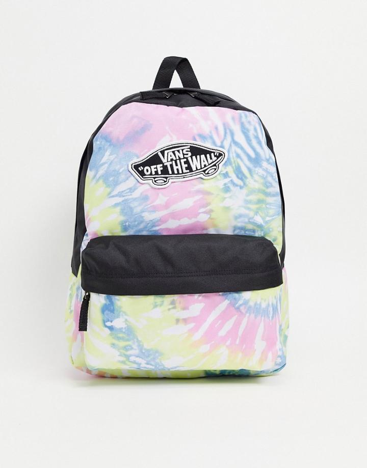 Vans Realm Tie Dye Backpack In Multi