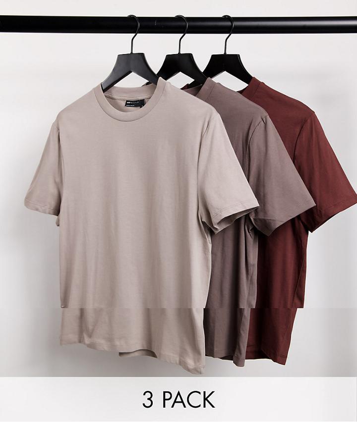 Asos Design 3 Pack Organic T-shirt-multi