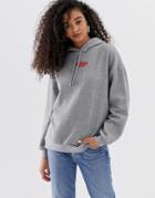 Pull & Bear Stranger Things Hoodie In Gray - Gray