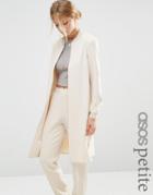 Asos Petite Luxe Longline Bomber - Cream