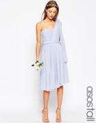 Asos Tall Wedding Multiway Mesh Midi Dress - Icy Blue