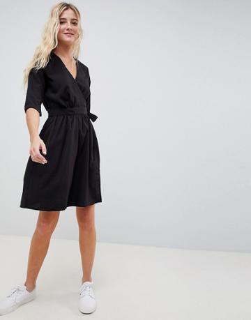 Blend She Wrap Dress - Black