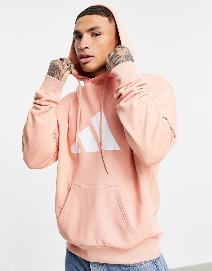 Adidas Training Hoodie With Large Bos Logo In Pink