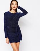 Bec & Bridge Sultry Seas Mini Dress In Sparkle - Blue Sparkle