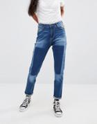 Pepe Jeans Momsy Thigh Panel Jeans - Blue
