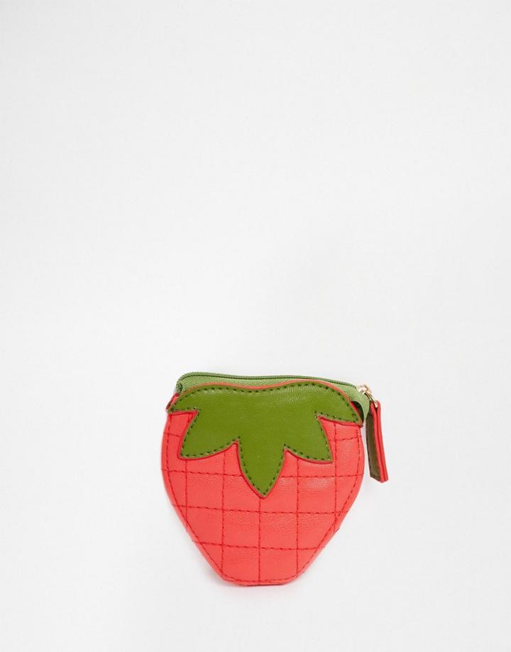 Asos Strawberry Coin Purse - Red