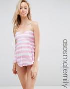 Asos Maternity Sweetheart Pretty Stripe Tankini Bikini Top - Multi