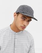 Selected Homme 5 Panel Twill Cap - Gray