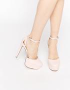 Asos Pout Platform Shoes - Pale Pink