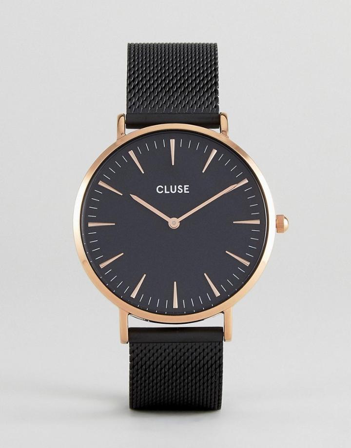 Cluse Cl18034 La Boh Me Mesh Watch In Black - Black