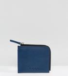 Noak Faux Leather Zip Wallet - Navy