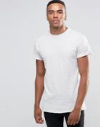 New Look Roll Sleeve T-shirt In Cream - Beige