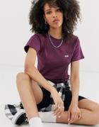 Vans Small Logo Burgundy T-shirt