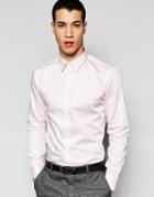 Selected Homme Formal Shirt In Egyptian Cotton In Slim Fit - Light Pink