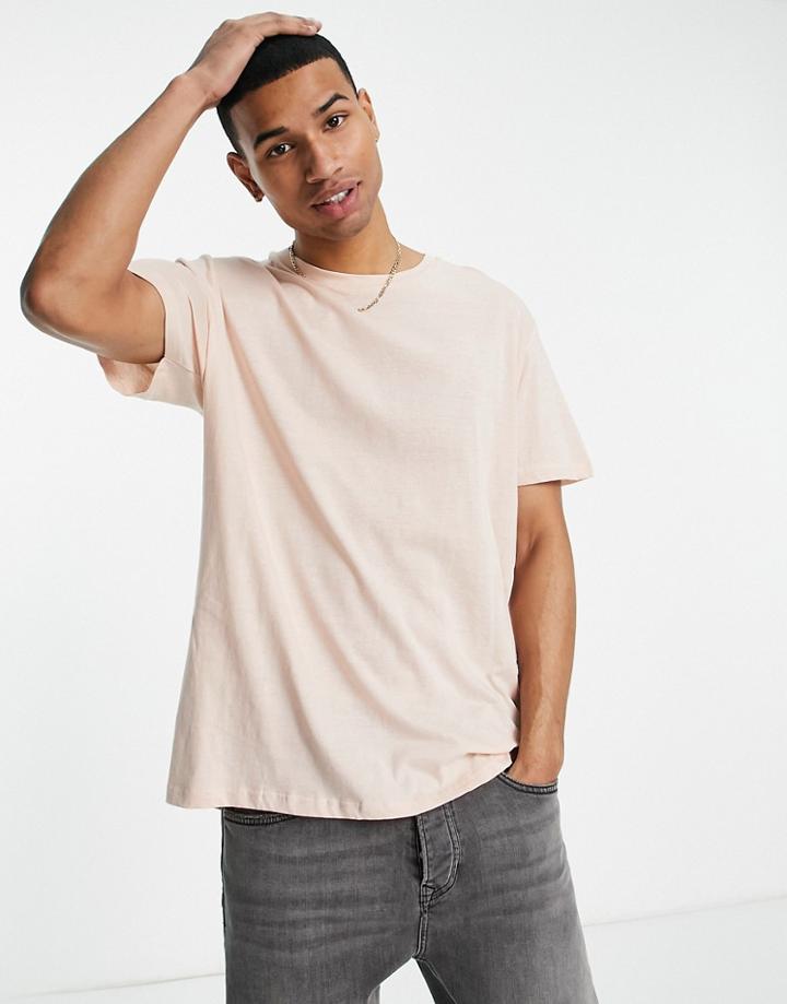 Brave Soul Oversized T-shirt In Summer Pink
