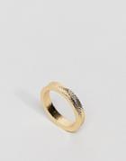 Asos Feather Detail Thumb Ring - Gold