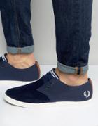 Fred Perry Byron Low Suede Sneakers - Blue