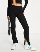 Cotton: On Ribbed Leggings In Black