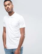 Jack & Jones Core Polo Shirt With All Over Ditsy Print - White