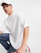 Asos Design Midweight Knitted Oversized T-shirt In White