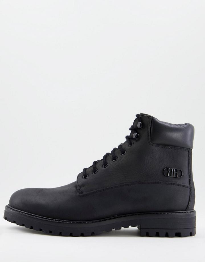 River Island Chunky Worker Boot In Black