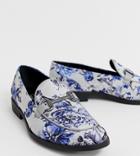 Asos Design Loafers In Multi Floral Print With Snaffle - Multi