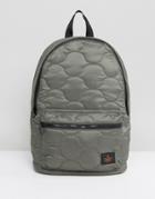 Asos Backpack In Khaki Quilted Design - Green