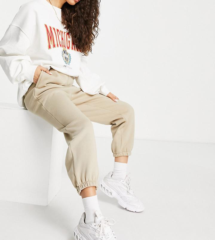 Asos Design Petite Ultimate Sweatpants In Neutral