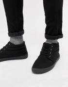 Asos Design Chukka Boots In Black Canvas - Black
