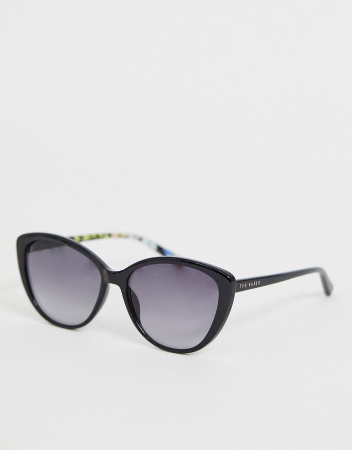 Ted Baker Cat Eye Sunglasses In Black - Black