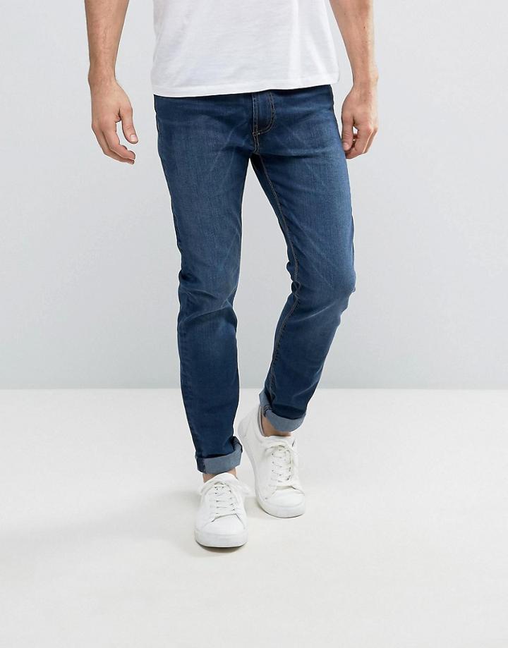 Bellfield Stonewash Tapered Fit Jeans - Blue