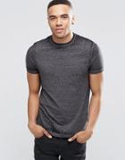 Asos T-shirt With Burnout Wash In Gray