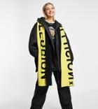 Collusion Unisex Logo Scarf In Black And Yellow-multi