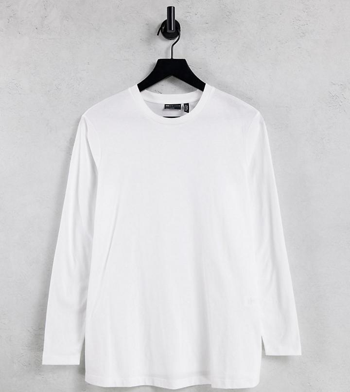 Asos Design Maternity Ultimate T-shirt With Long Sleeve In Organic Cotton In White