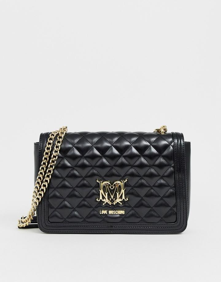 Love Moschino Quilted Crossbody Bag - Black