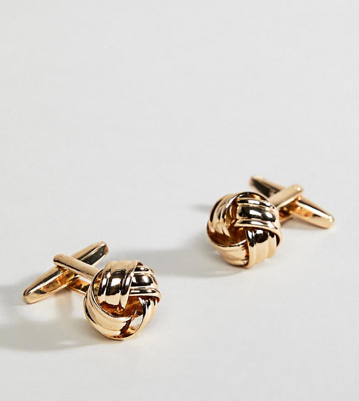 Designb Knot Cufflinks In Gold Exclusive To Asos - Gold