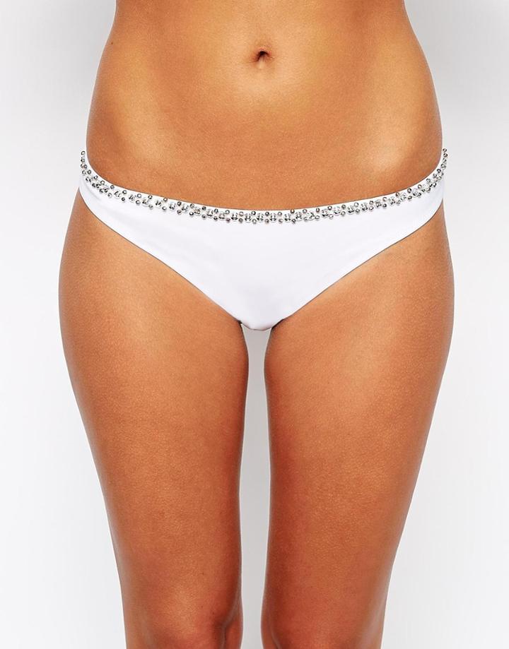 Asos Jewel Embellished Brazilian Bikini Bottom