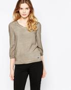 Vero Moda 3/4 Sleeve Top - Silver Mink
